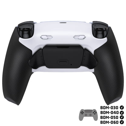 eXtremeRate PS5コントローラーBDM-030/040/050/060対応用RISE Plus MAXバックパドルキット、クリッキートリガーストップ＆ラバーグリップ付き【ラバー付き黒いグリップ黒い背面パドル】