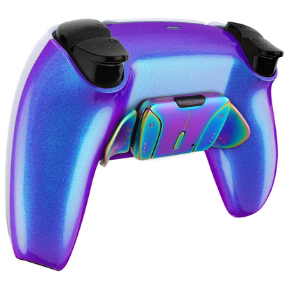 eXtremeRate Rainbow Aura Blue & Purple Real Metal Buttons (RMB) Version RISE 4.0 Remap Kit for PS5 Controller BDM-030/040 - Chameleon Purple Blue eXtremeRate