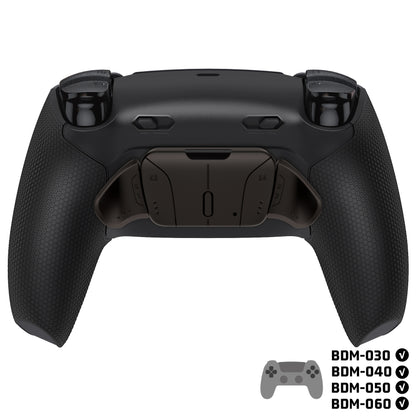 eXtremeRate PS5コントローラーBDM-030/040/050/060対応用リアルメタルボタン (RMB) バージョンRISE4 Plus MAXバックパドルキット、クリッキートリガーストップ＆ラバーグリップ付き【ブラック】