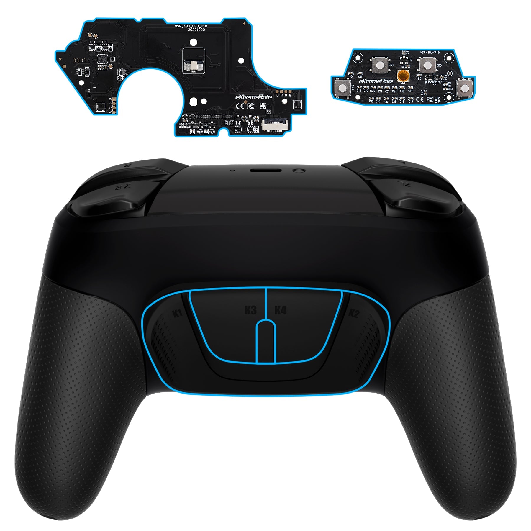 eXtremeRate Remappable RISE4 Remap Kit for Nintendo Switch Pro Controller - Black eXtremeRate