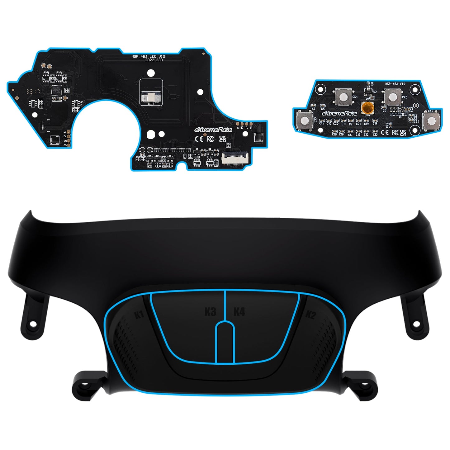 eXtremeRate Remappable RISE4 Remap Kit for Nintendo Switch Pro Controller - Black eXtremeRate