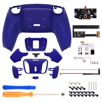 eXtremeRate PS5コントローラーBDM-010/020対応用再割り当て可能なRISE4リマップキット【ラバー付き深い青紫色】