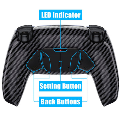 eXtremeRate PS5コントローラーBDM-030/040/050対応用再割り当て可能なRISE4 V3リマップキット【グラファイトカーボンファイバー】