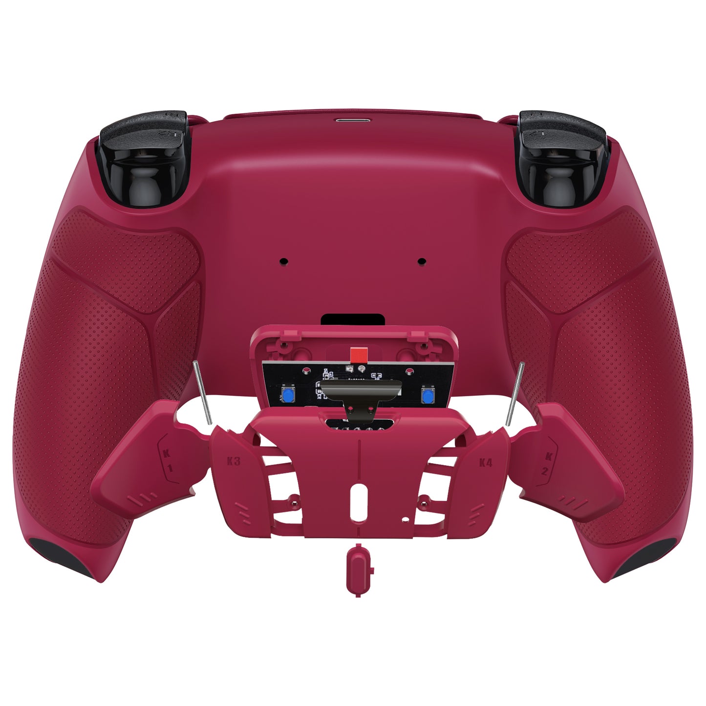 eXtremeRate PS5コントローラーBDM-030/040/050対応用再割り当て可能なRISE4 V3リマップキット【ラバー付きカーマインレッド】