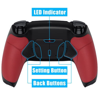 eXtremeRate PS5コントローラーBDM-030/040/050対応用再割り当て可能なRISE4 V3リマップキット【ラバー付きレッド】