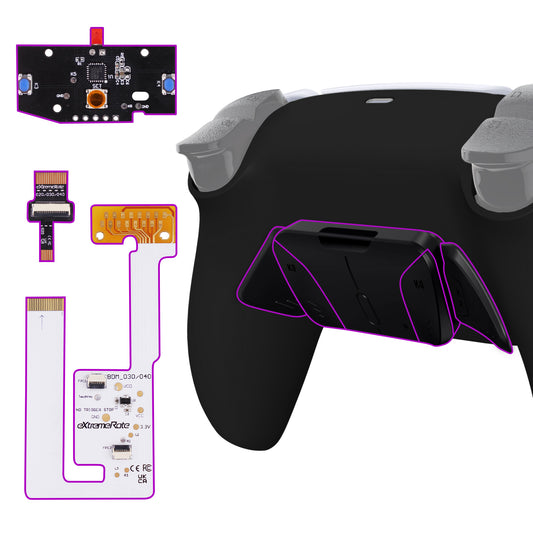 eXtremeRate PS5コントローラーBDM-030/040/050/060対応用再割り当て可能なRISE4 V4リマップキット【ブラック】