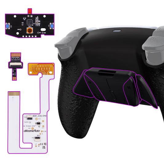 eXtremeRate PS5コントローラーBDM-030/040/050/060対応用再割り当て可能なRISE4 V4リマップキット【テクスチャード黒】
