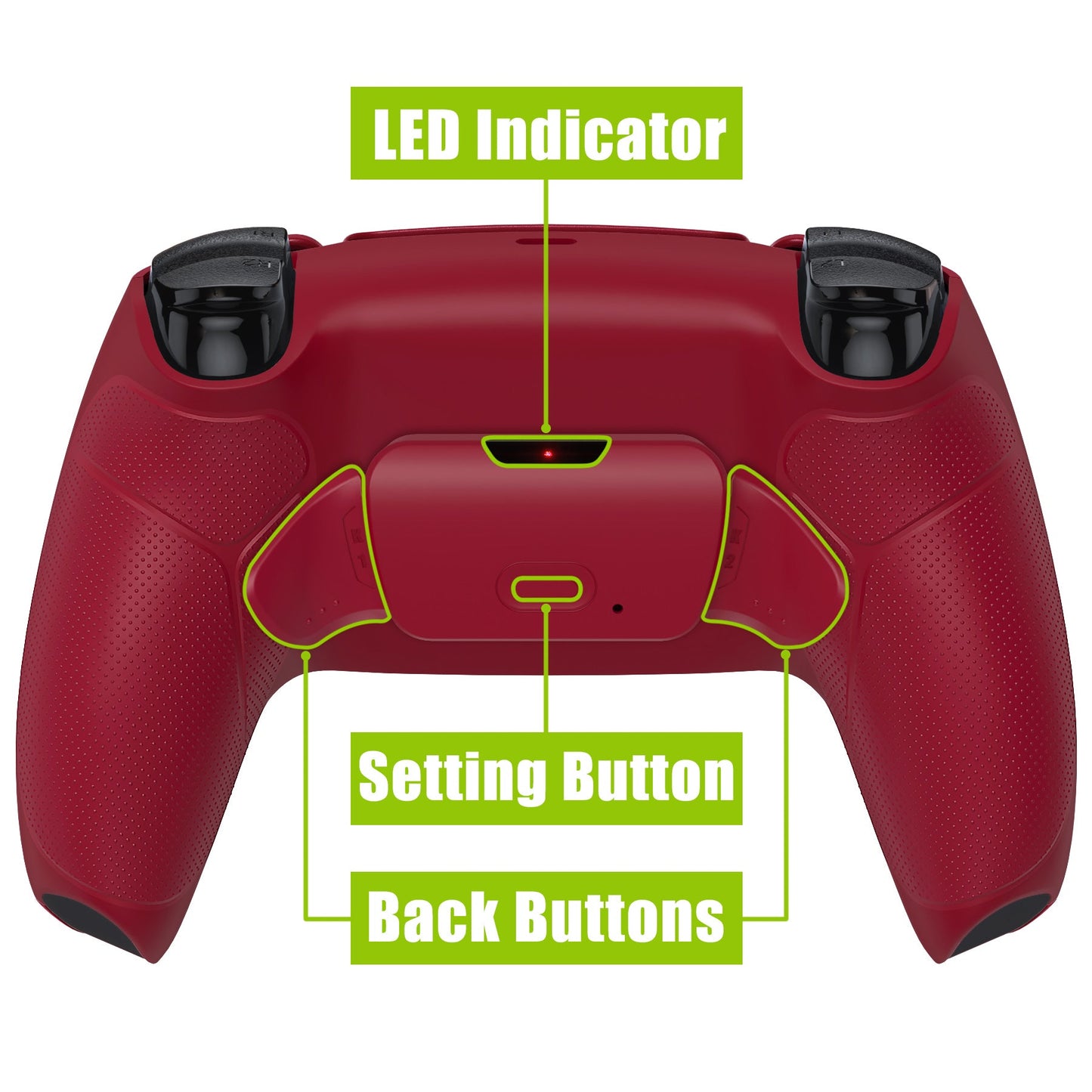 eXtremeRate Remappable RISE Remap Kit for PS5 Controller BDM-030/040 - Rubberized Volcanic Red eXtremeRate