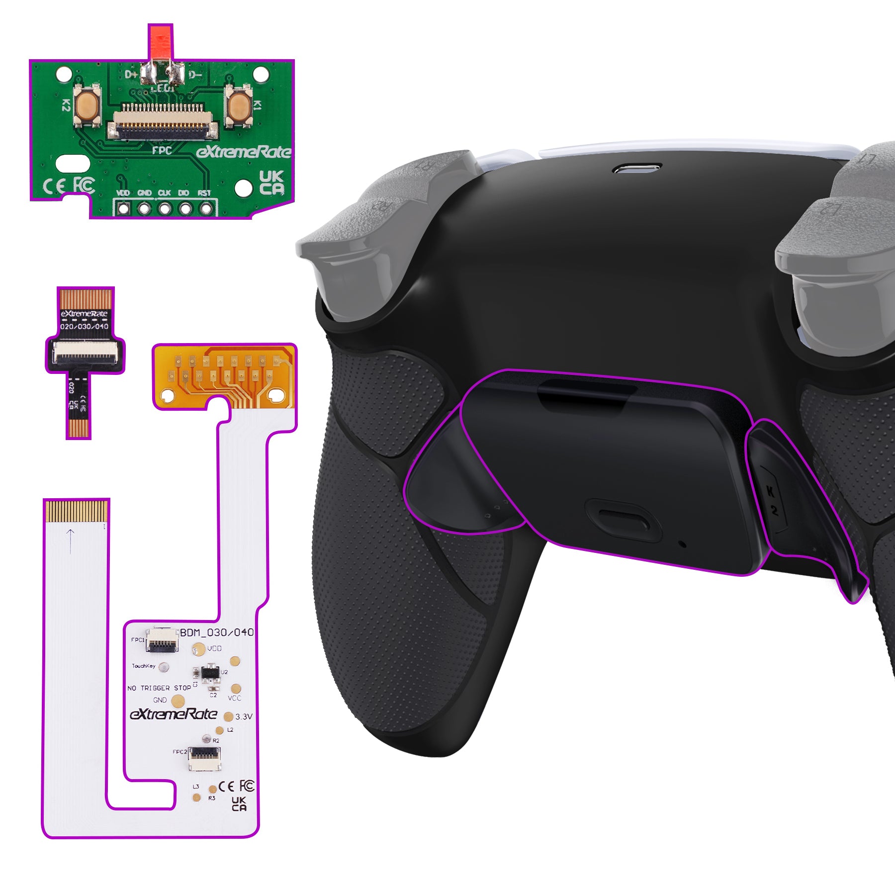 PS5コントローラーBDM-030/040/050/060対応用RISE V4リマップキット