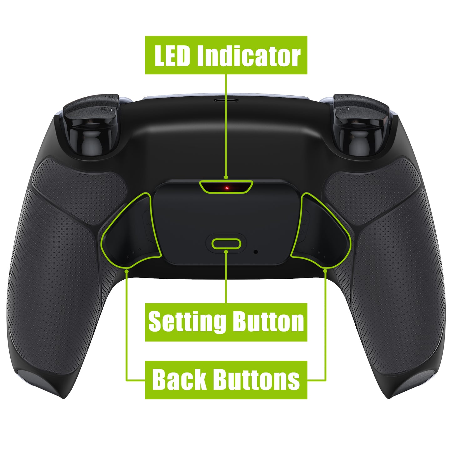 eXtremeRate PS5コントローラーBDM-030/040/050/060対応用再割り当て可能なRISE V4リマップキット【ラバー付きブラック】