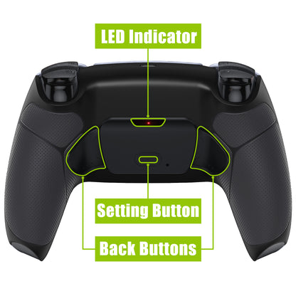 eXtremeRate PS5コントローラーBDM-030/040/050/060対応用再割り当て可能なRISE V4リマップキット【ラバー付きブラック】