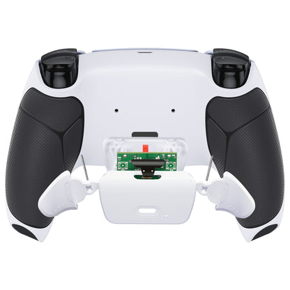 eXtremeRate PS5コントローラーBDM-030/040/050/060対応用再割り当て可能なRISE V4リマップキット【ホワイトブラック-ホワイト背面ボタン】