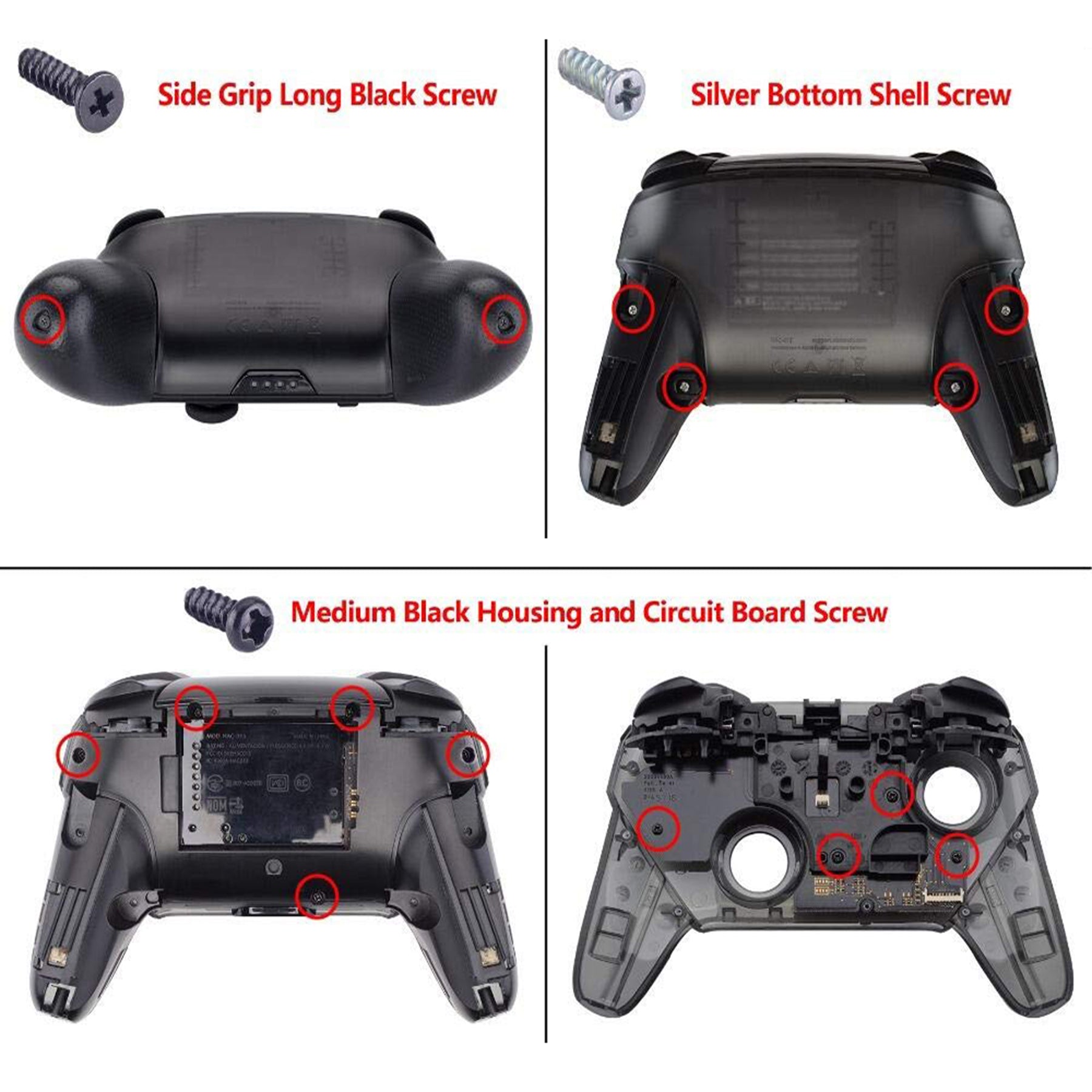 eXtremeRate DIY Replacement Full Set Buttons for Nintendo Switch Pro Controller - Passion Red eXtremeRate