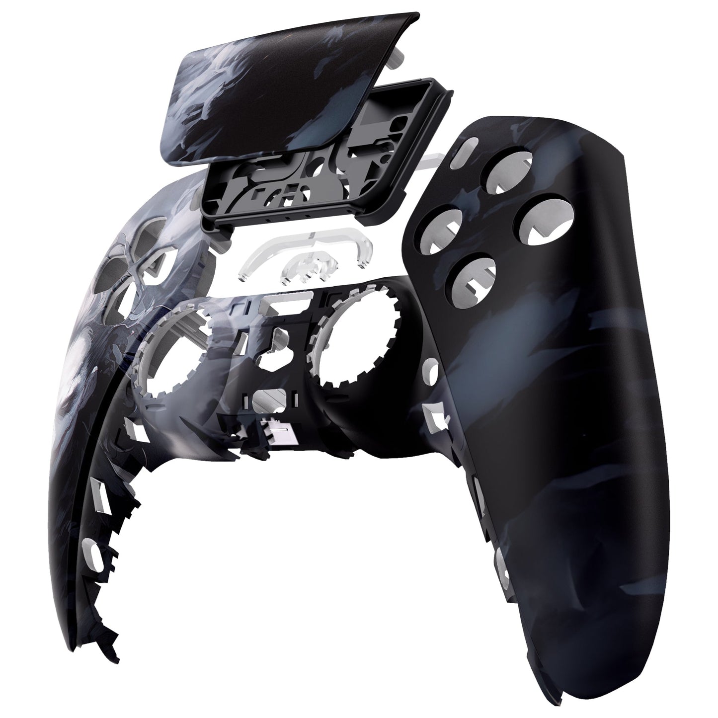 eXtremeRate Replacemen Front Housing Shell with Touchpad Compatible with PS5 Controller BDM-010/020/030/040 - The Dark Clown eXtremeRate