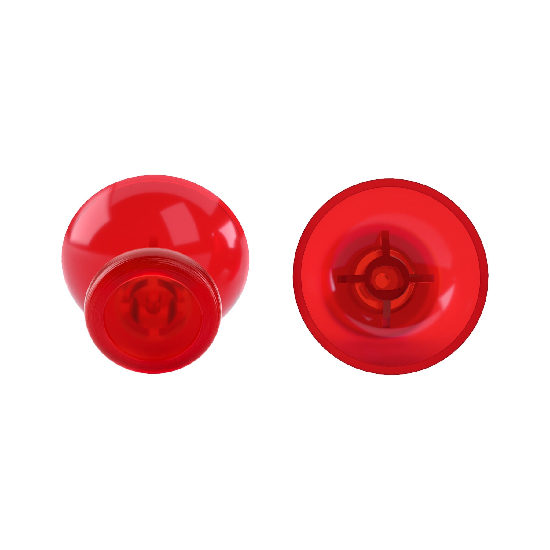 eXtremeRate Replacement 3D Joystick Thumbsticks for Nintendo Switch Pro Controller - Clear Red eXtremeRate