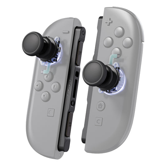 eXtremeRate Nintendo Switch 2 Joy-Conに対応交換用3Dジョイスティック＆サムグリップ＆サイドレールシェルボタンセット【ブラック】