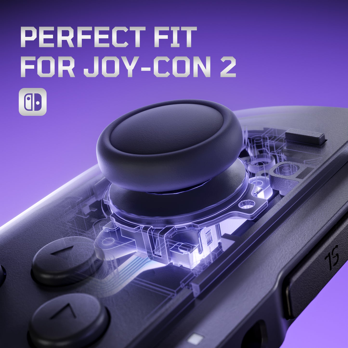 eXtremeRate Nintendo Switch 2 Joy-Conに対応交換用3Dジョイスティック＆サムグリップ＆サイドレールシェルボタンセット【ブラック】