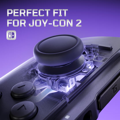 eXtremeRate Nintendo Switch 2 Joy-Conに対応交換用3Dジョイスティック＆サムグリップ＆サイドレールシェルボタンセット【ブラック】