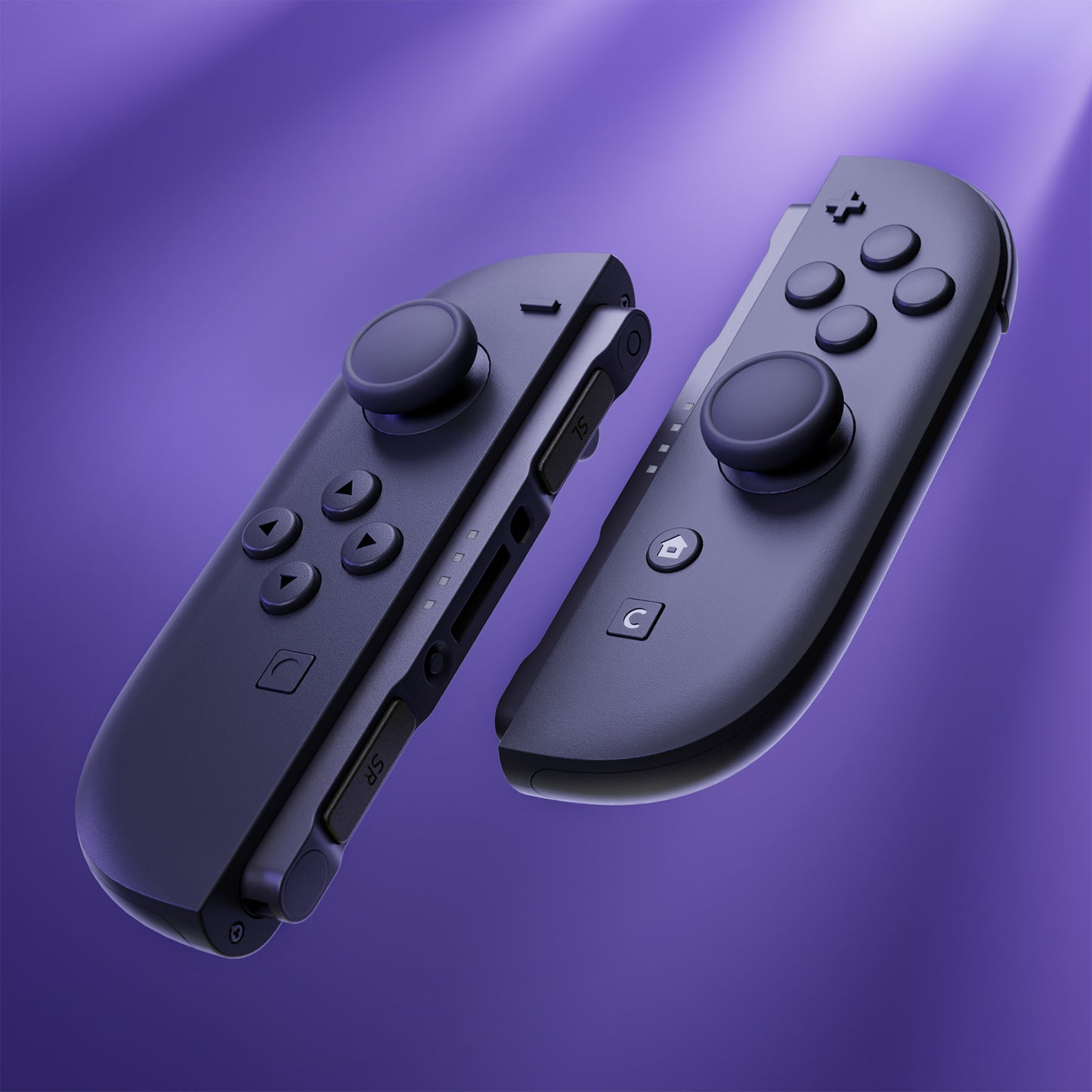 eXtremeRate Nintendo Switch 2 Joy-Conに対応交換用3Dジョイスティック＆サムグリップ＆サイドレールシェルボタンセット【ブラック】