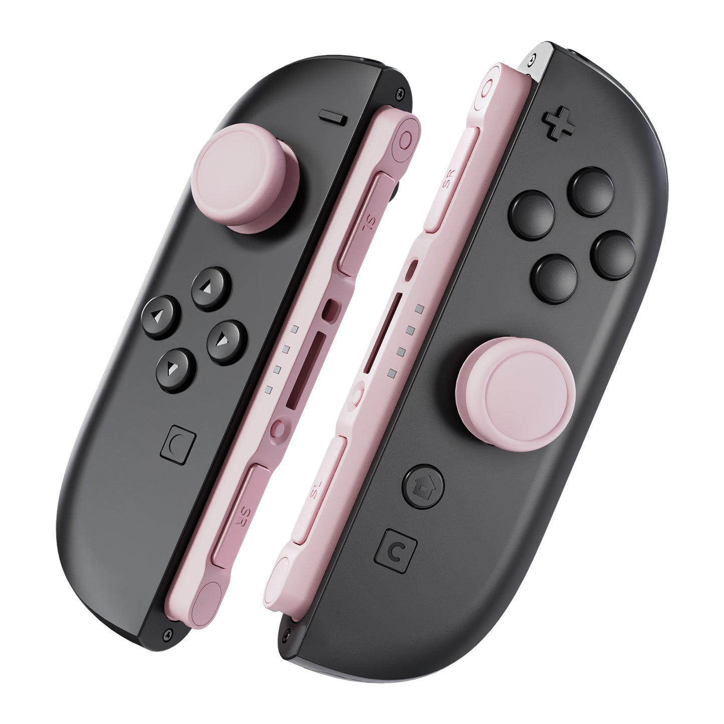 eXtremeRate Nintendo Switch 2 Joy-Conに対応交換用3Dジョイスティック＆サムグリップ＆サイドレールシェルボタンセット【チェリーブロッサムピンク】