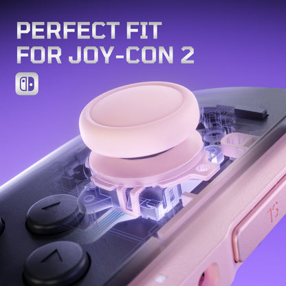 eXtremeRate Nintendo Switch 2 Joy-Conに対応交換用3Dジョイスティック＆サムグリップ＆サイドレールシェルボタンセット【チェリーブロッサムピンク】