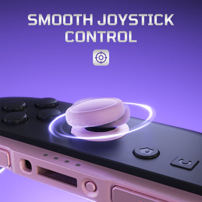 eXtremeRate Nintendo Switch 2 Joy-Conに対応交換用3Dジョイスティック＆サムグリップ＆サイドレールシェルボタンセット【チェリーブロッサムピンク】