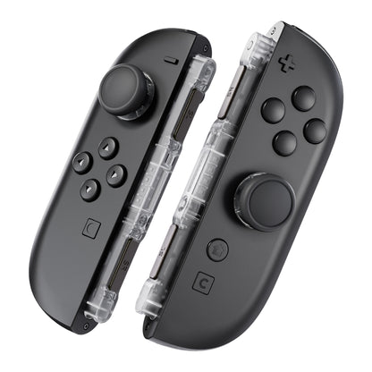eXtremeRate Nintendo Switch 2 Joy-Conに対応交換用3Dジョイスティック＆サムグリップ＆サイドレールシェルボタンセット【クリア】
