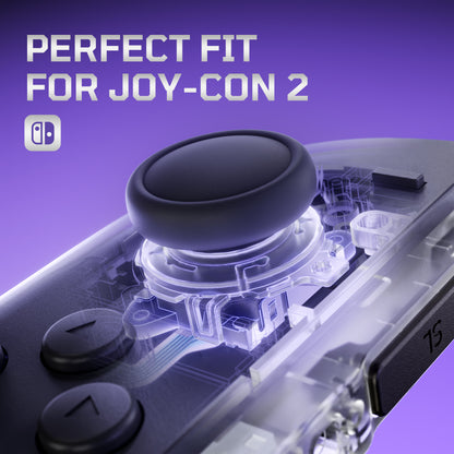 eXtremeRate Nintendo Switch 2 Joy-Conに対応交換用3Dジョイスティック＆サムグリップ＆サイドレールシェルボタンセット【クリア】