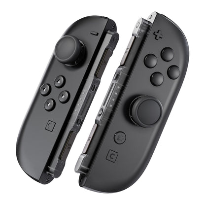 eXtremeRate Nintendo Switch 2 Joy-Conに対応交換用3Dジョイスティック＆サムグリップ＆サイドレールシェルボタンセット【クリアブラック】