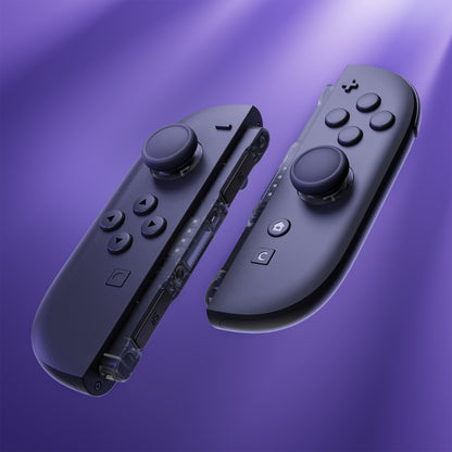 eXtremeRate Nintendo Switch 2 Joy-Conに対応交換用3Dジョイスティック＆サムグリップ＆サイドレールシェルボタンセット【クリアブラック】