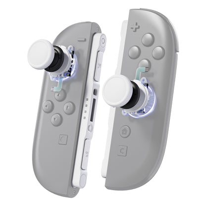 eXtremeRate Nintendo Switch 2 Joy-Conに対応交換用3Dジョイスティック＆サムグリップ＆サイドレールシェルボタンセット【ホワイト】