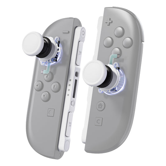 eXtremeRate Nintendo Switch 2 Joy-Conに対応交換用3Dジョイスティック＆サムグリップ＆サイドレールシェルボタンセット【ホワイト】