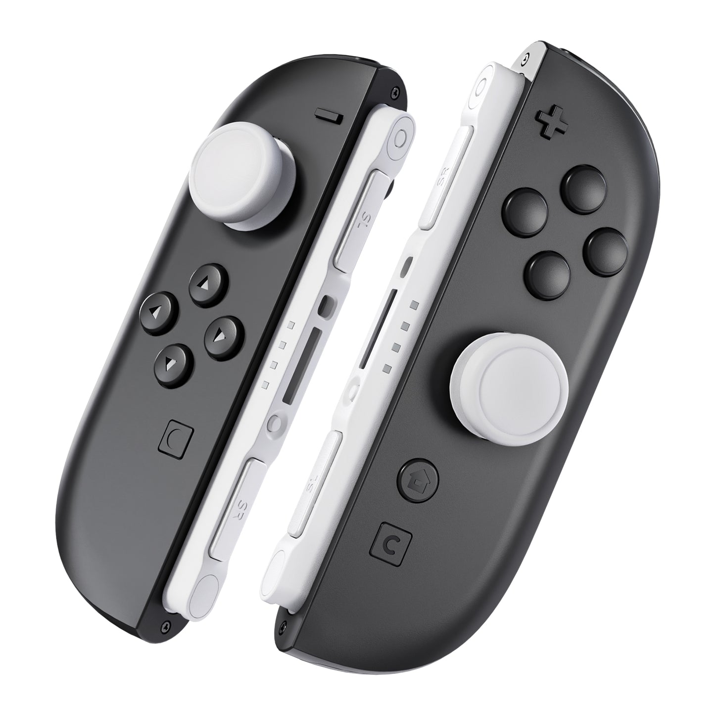 eXtremeRate Nintendo Switch 2 Joy-Conに対応交換用3Dジョイスティック＆サムグリップ＆サイドレールシェルボタンセット【ホワイト】