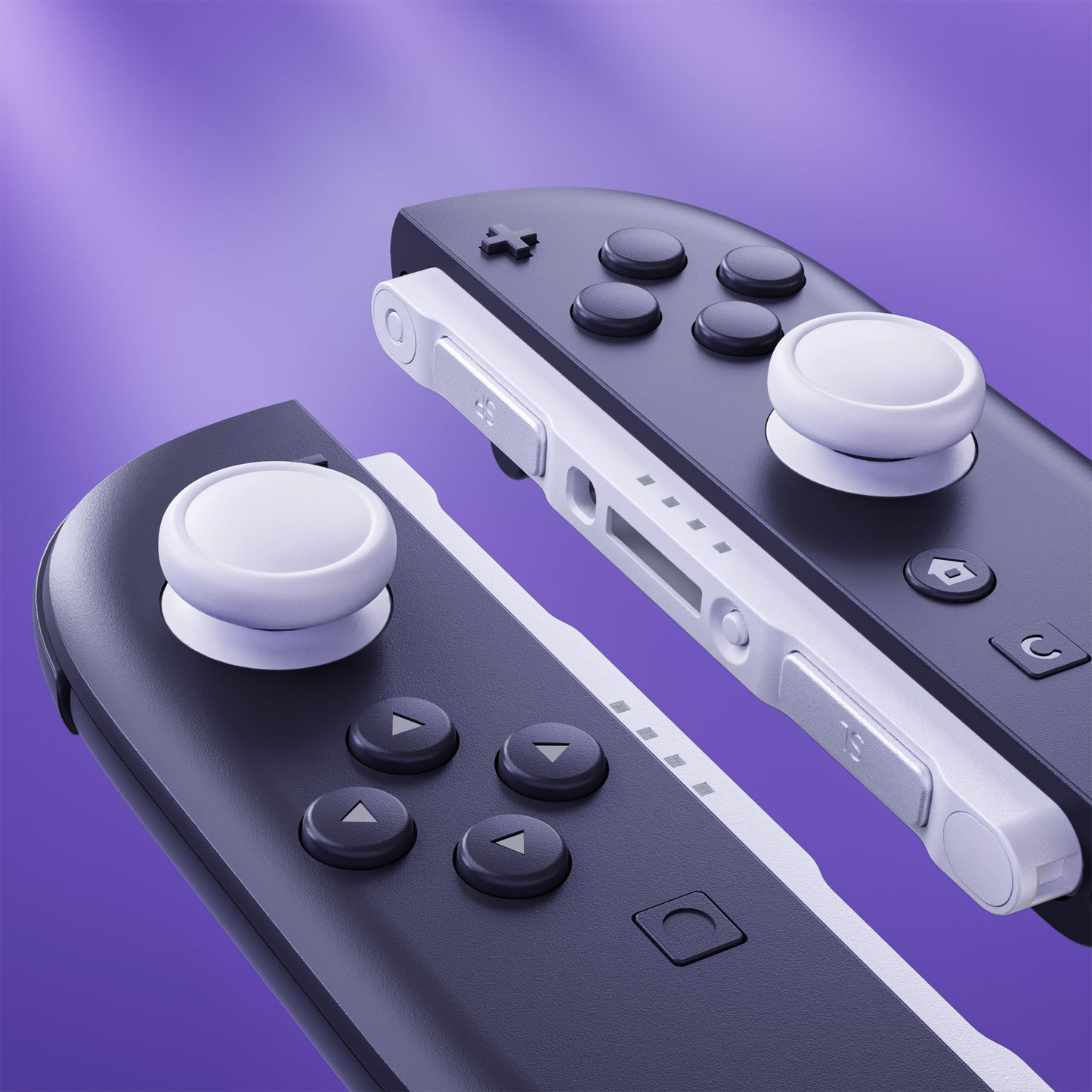 eXtremeRate Nintendo Switch 2 Joy-Conに対応交換用3Dジョイスティック＆サムグリップ＆サイドレールシェルボタンセット【ホワイト】