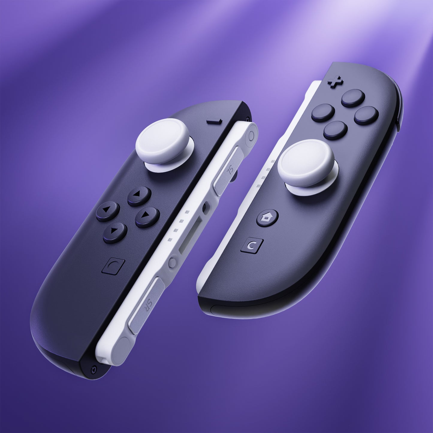 eXtremeRate Nintendo Switch 2 Joy-Conに対応交換用3Dジョイスティック＆サムグリップ＆サイドレールシェルボタンセット【ホワイト】