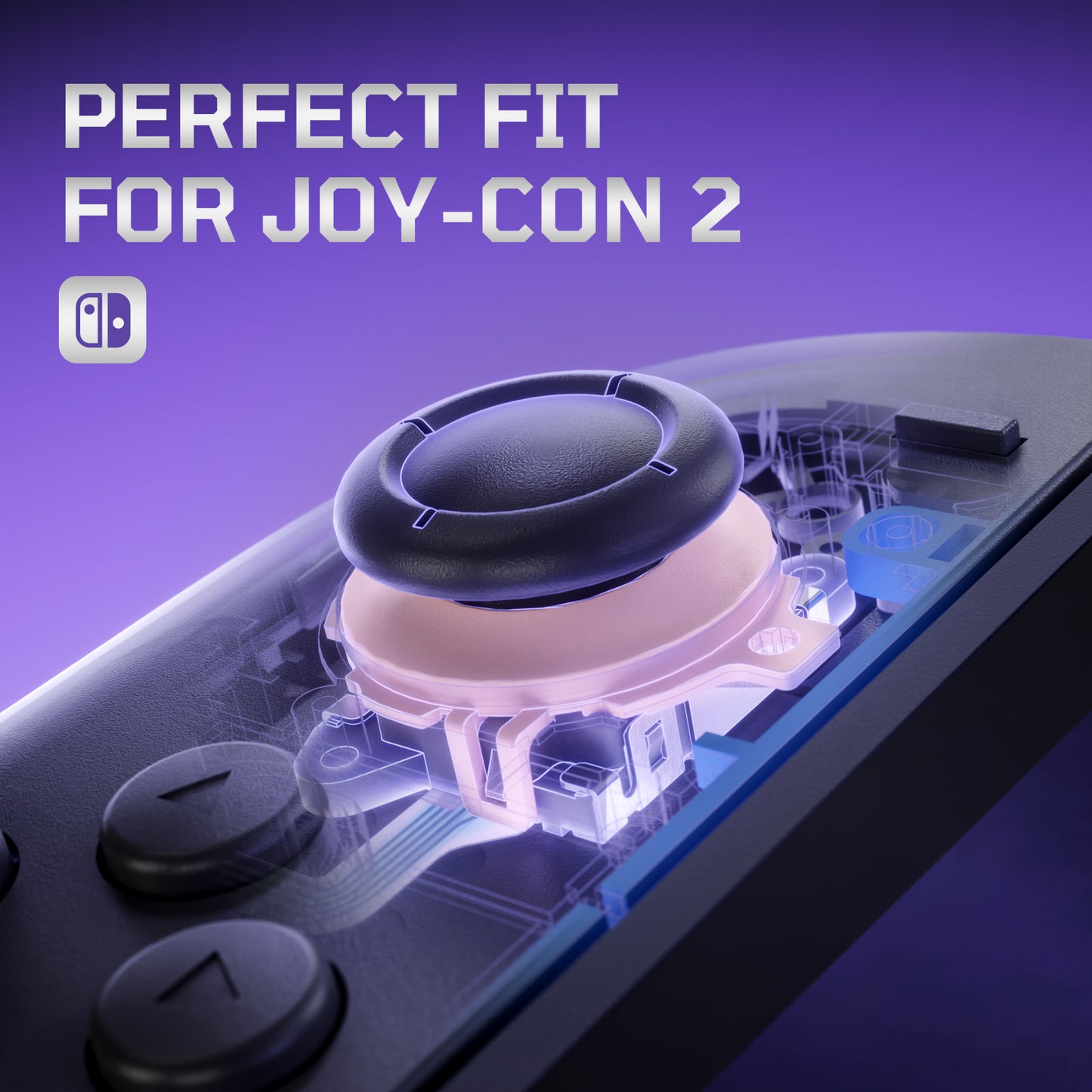 eXtremeRate Nintendo Switch 2 Joy-Conに対応用交換3Dジョイスティック【チェリーブロッサムピンク】