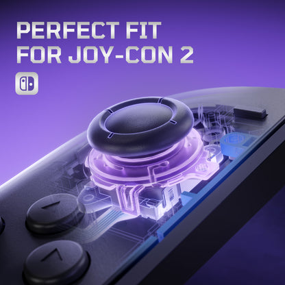eXtremeRate Nintendo Switch 2 Joy-Conに対応用交換3Dジョイスティック【クリアパープル】