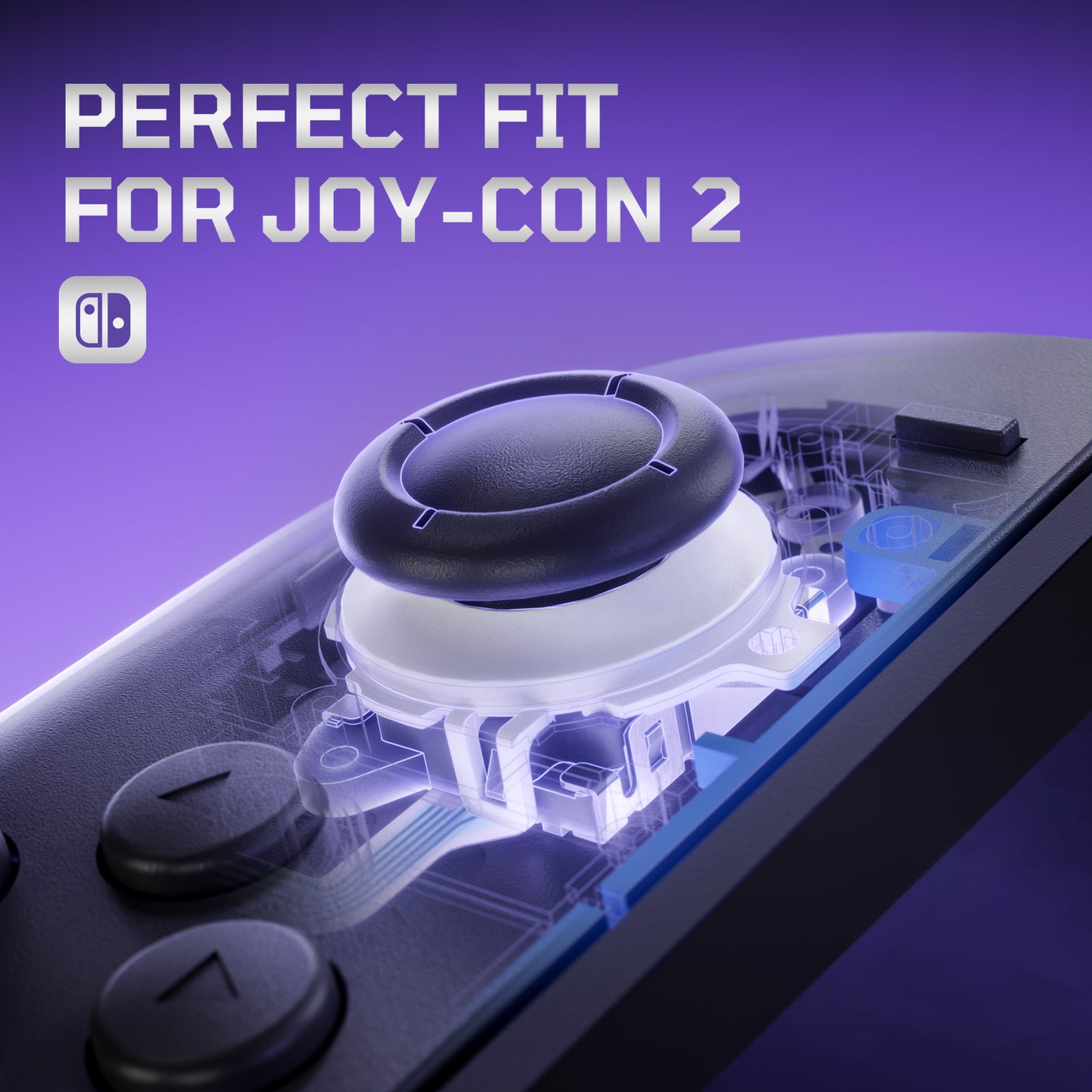 eXtremeRate Nintendo Switch 2 Joy-Conに対応用交換3Dジョイスティック【ホワイト】