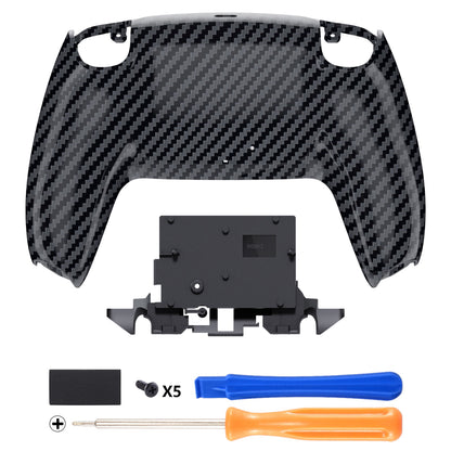 eXtremeRate PS5コントローラーBDM-010/020/030/040/050/060対応交換対応用バックハウジングボトムシェル【グラファイトカーボンファイバー】