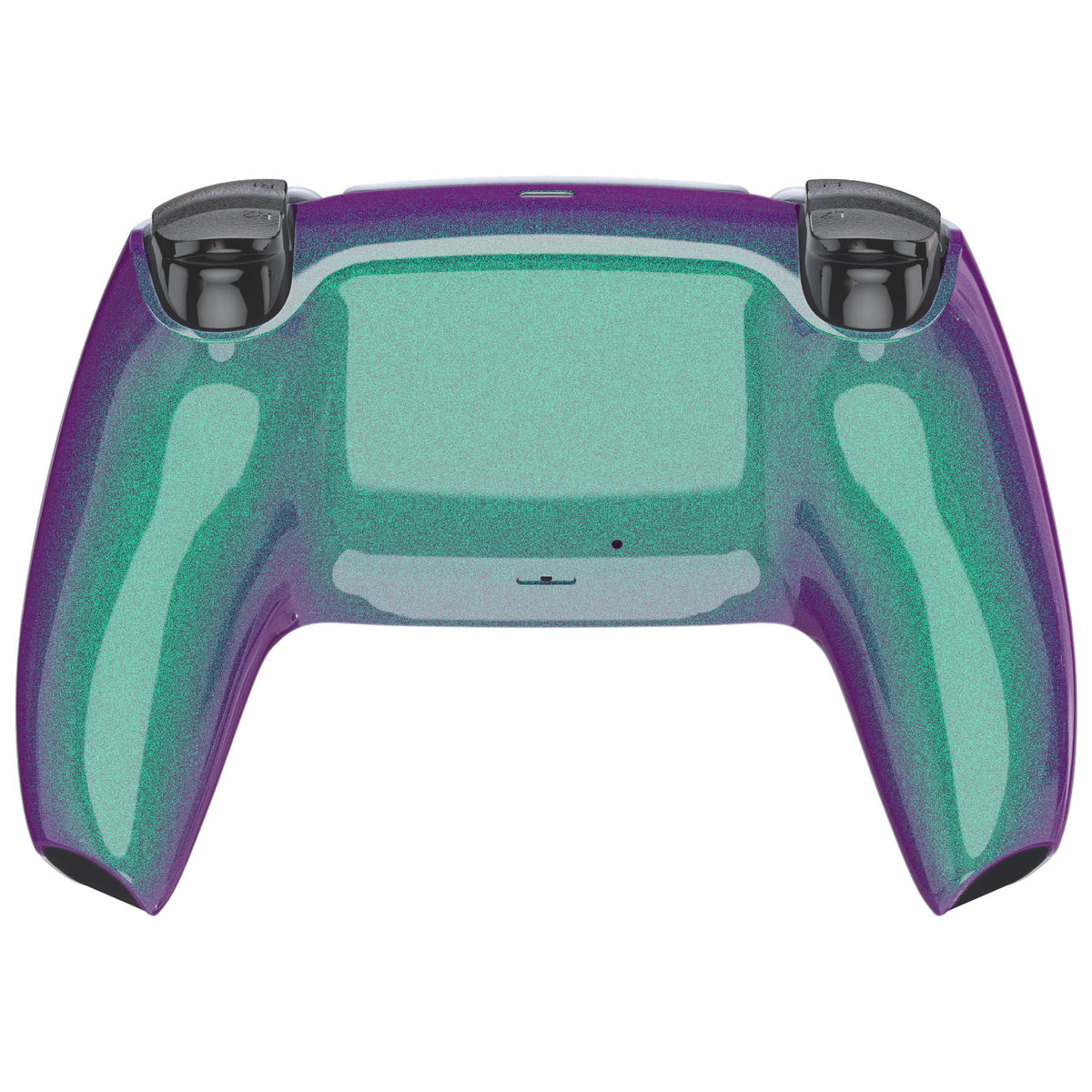 eXtremeRate PS5コントローラーBDM-010/020/030/040/050/060対応交換対応用バックハウジングボトムシェル【カメレオングリーンパープル】