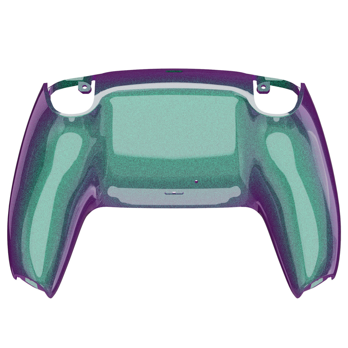 eXtremeRate PS5コントローラーBDM-010/020/030/040/050/060対応交換対応用バックハウジングボトムシェル【カメレオングリーンパープル】