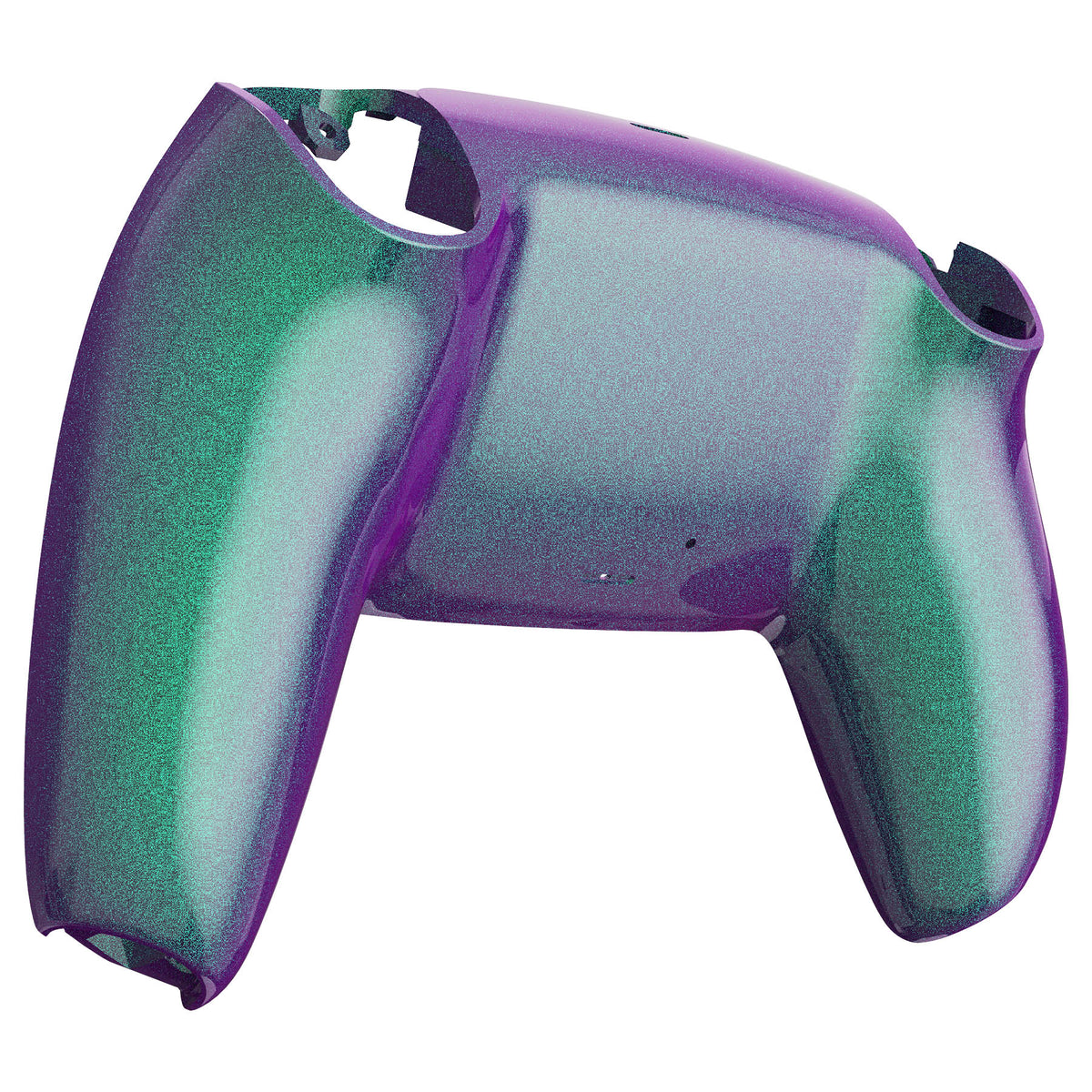 eXtremeRate PS5コントローラーBDM-010/020/030/040/050/060対応交換対応用バックハウジングボトムシェル【カメレオングリーンパープル】