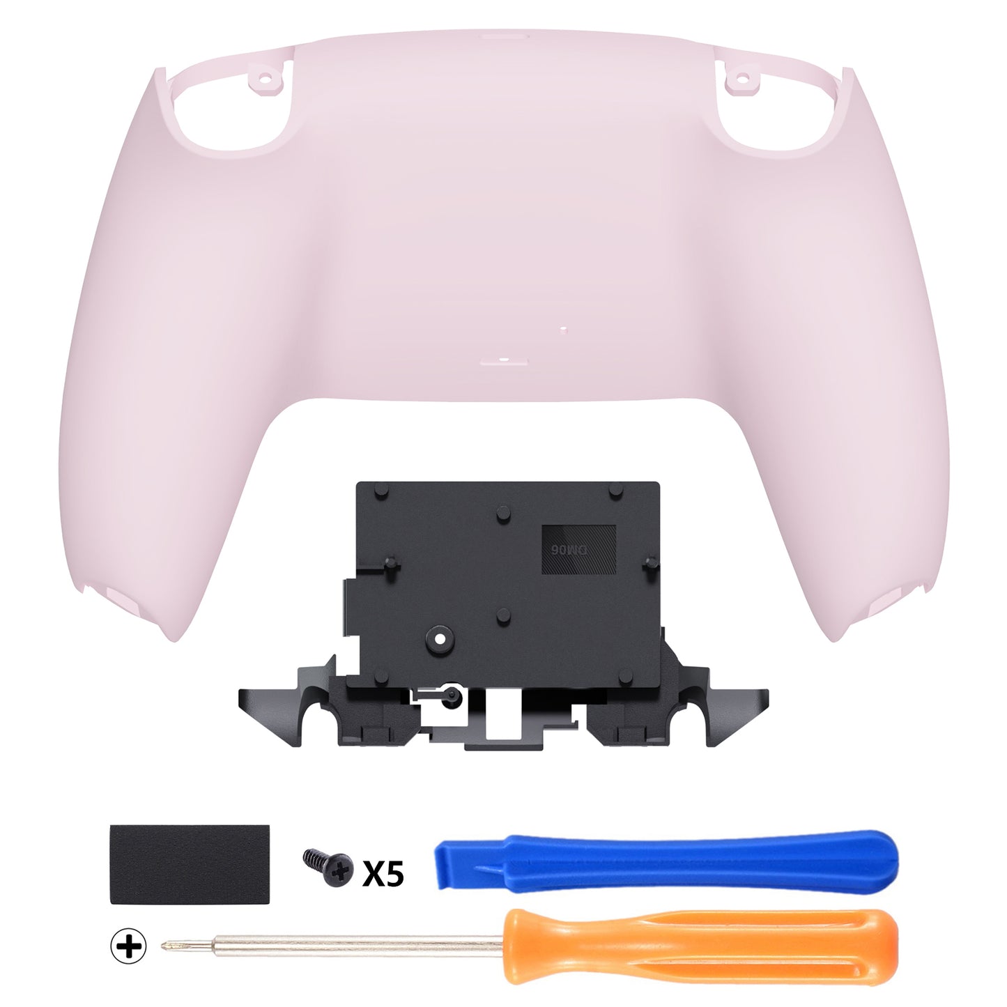 eXtremeRate Replacement Back Housing Bottom Shell for PS5 Controller BDM-010/020/030/040/050 (Chrome Gold)