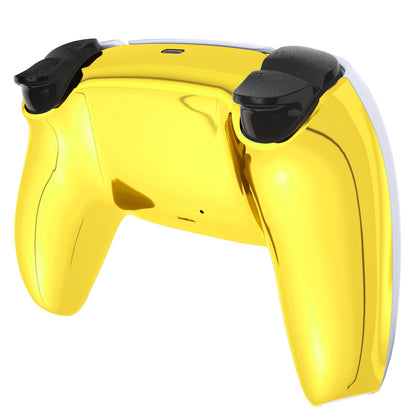 eXtremeRate PS5コントローラーBDM-010/020/030/040/050/060対応交換対応用バックハウジングボトムシェル【クロムゴールド】
