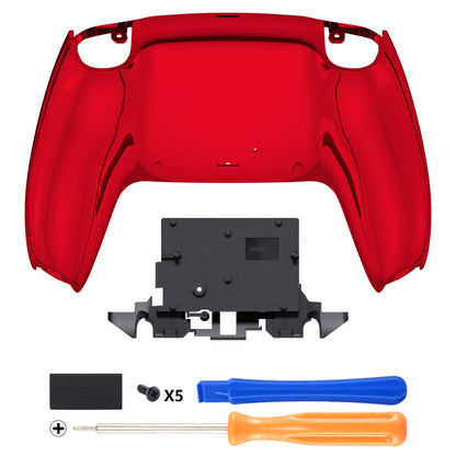 eXtremeRate Replacement Back Housing Bottom Shell for PS5 Controller BDM-010/020/030/040/050 (Chrome Gold)