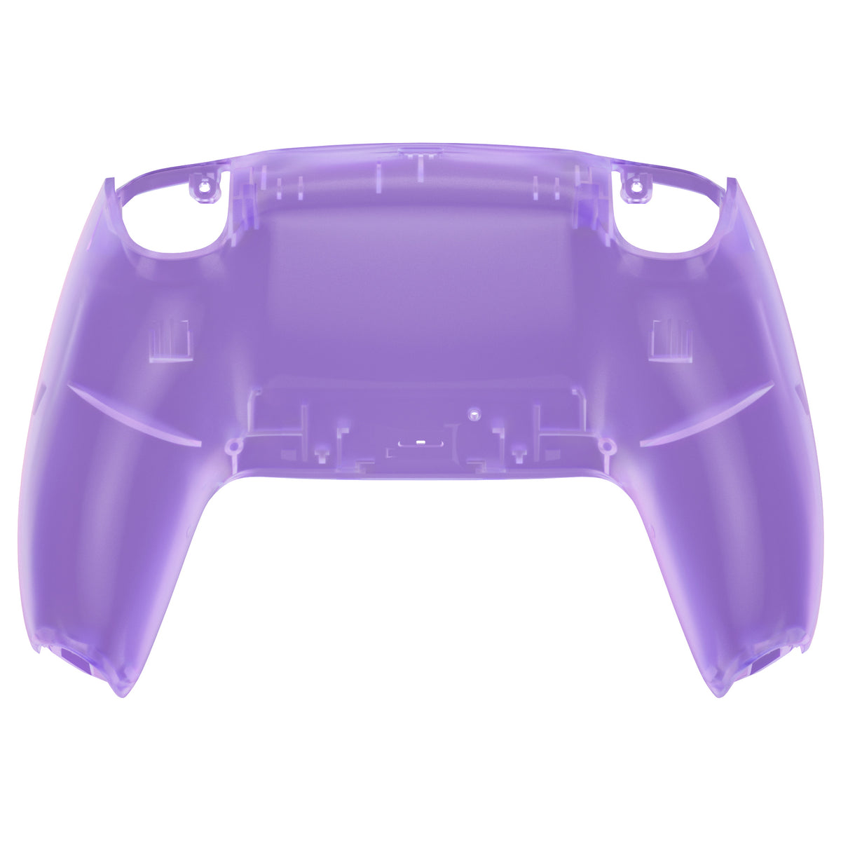 eXtremeRate PS5コントローラーBDM-010/020/030/040/050/060対応交換対応用バックハウジングボトムシェル【クリアパープル】