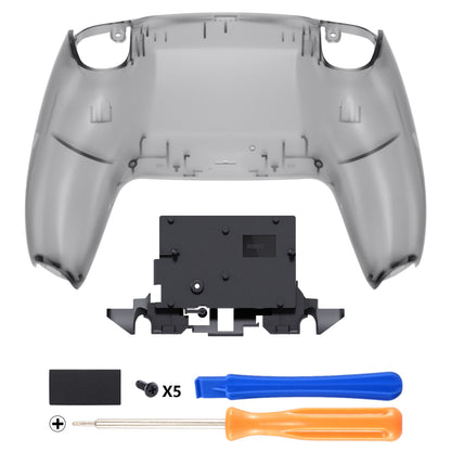 eXtremeRate PS5コントローラーBDM-010/020/030/040/050/060対応交換対応用バックハウジングボトムシェル【クリアブラック】