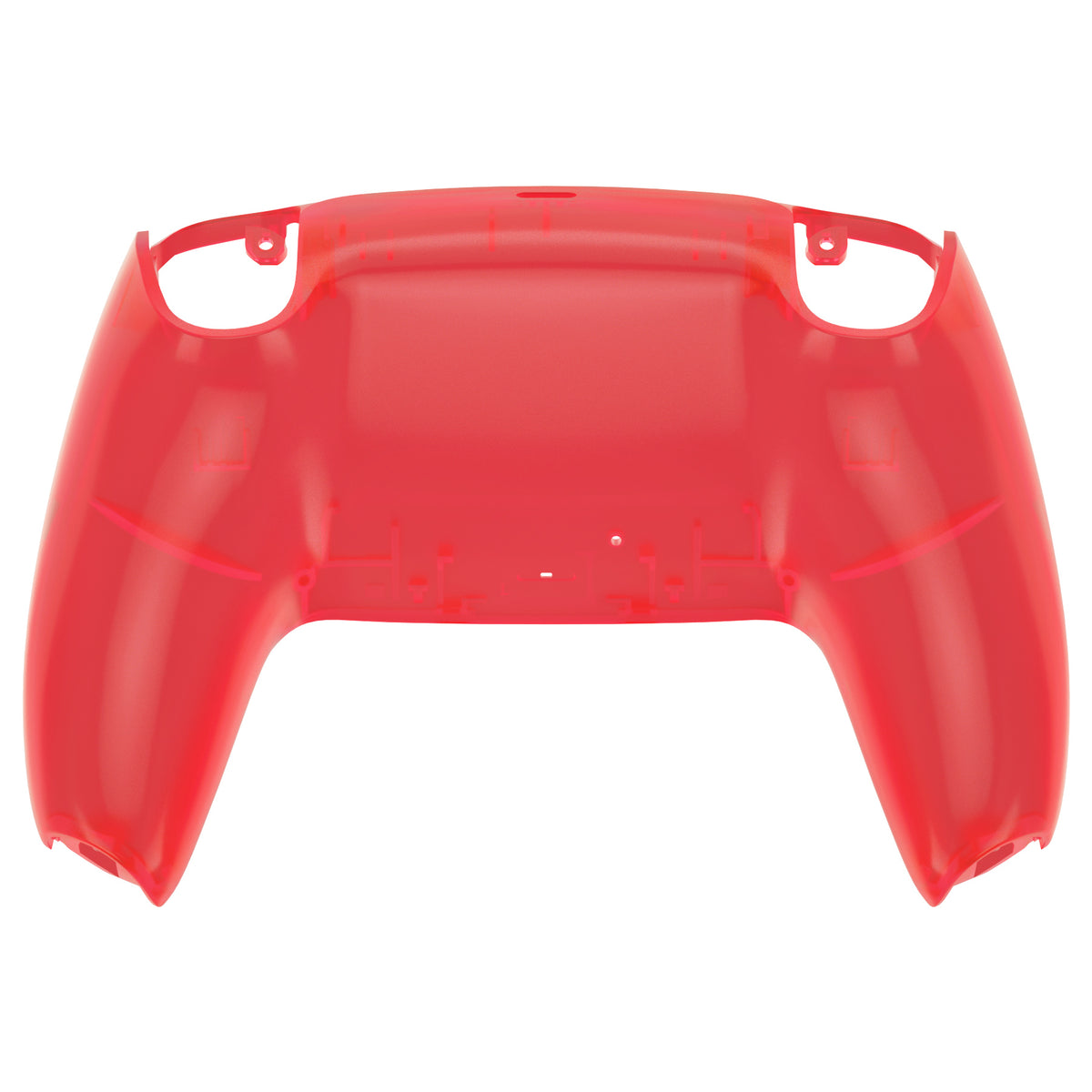 eXtremeRate PS5コントローラーBDM-010/020/030/040/050/060対応交換対応用バックハウジングボトムシェル【クリアレッド】