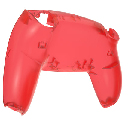 eXtremeRate PS5コントローラーBDM-010/020/030/040/050/060対応交換対応用バックハウジングボトムシェル【クリアレッド】