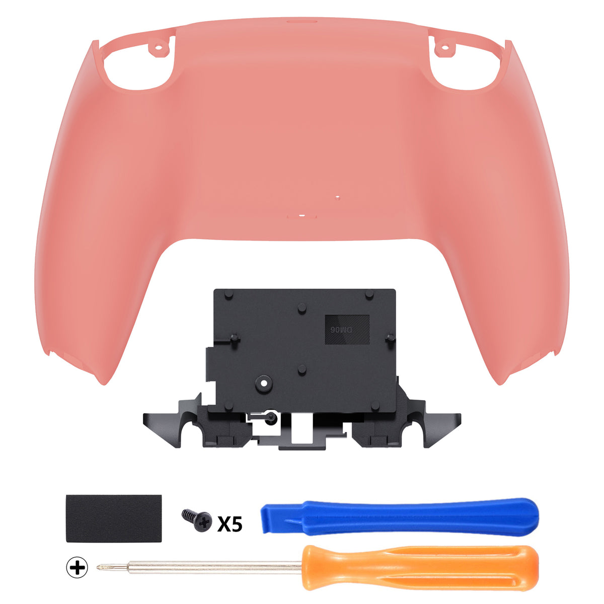 eXtremeRate Replacement Back Housing Bottom Shell for PS5 Controller BDM-010/020/030/040/050 (Chrome Gold)